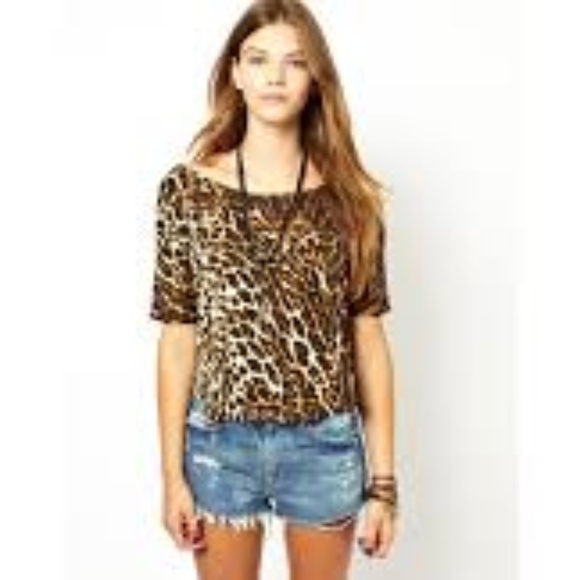 Denim Supply Drapy Cheetah T Shirt S Nwot